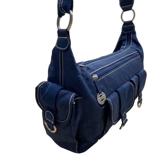 Travelon Navy Blue Nylon Multiple Pockets & Adjustable Strap Crossbody Bag Sz M - Picture 5 of 12
